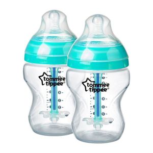 Комплект 2 бр шишета за хранене Tommee Tippee Anti-Colic Plus 260 мл 0м+  0024