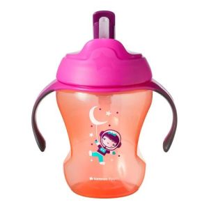 TOMMEE TIPPEE Неразливаща се чаша със сламка 230 мл. 6+м РОЗОВА/ОРАНЖ TT.0136.02