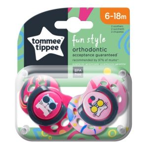 TOMMEE TIPPEE  залъгалки 6-18 м. FUN STYLE КОТКА TT.0084.03