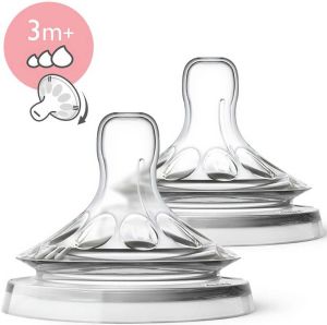 AVENT NATURAL Биберон с прорез 3 позиции, 3+ мес. 2 бр..0445.02