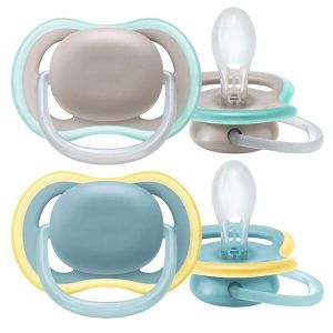 Philips AVENT Силиконови залъгалки 2 бр. 18+ м. ULTRA AIR НЕУТРАЛ 00A.0519.004