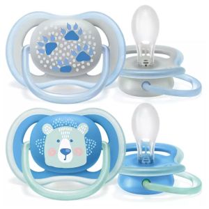 Philips AVENT Силиконови залъгалки 2 бр. 6-18 м. ULTRA AIR МОМЧЕ ЛАПИ/МЕЧЕ   0516.11