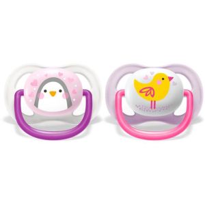 Philips AVENT  Силиконови залъгалки 2 бр. 0-6 м. ULTRA AIR ANIMALS МОМИЧЕ ПИНГВИН/ПТИЦА 0518.06