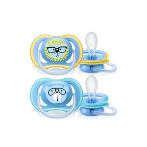 Philips AVENT  Ортодонтични силиконови залъгалки 2 бр. 18м+ ULTRA AIR МОМЧЕ/ДЕКОРАЦИЯ 0516.07