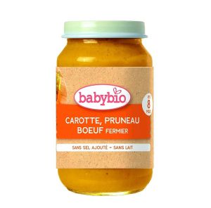  BABYBIO Пюре от Моркови Сини сливи и Говеждо 8+ мес. 200 г