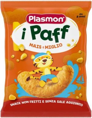 PLASMON PAFF Хрупанки с Царевица и просо 8+ мес. 15 