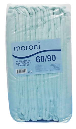 Moroni Еднократни чаршафи 60х90 см 10 бр.