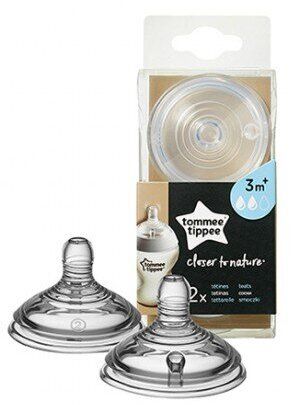 Tommee Tippee Биберони Easi Vent Medium 2 капки 3м+  0005