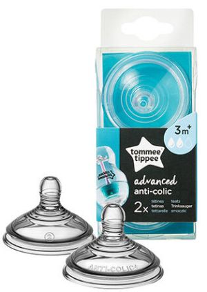  Tommee Tippee Биберони Anti-Colic Plus Medium 2 капки 3м+   0007