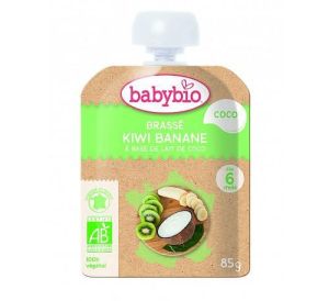 BABYBIO БИО  кокосов десерт с Киви и Банан 85г ПАУЧ