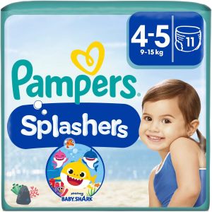 PAMPERS SPLASHERS 4-(9-15 кг) Еднокр. гащи за плуване 11 бр.