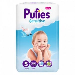 PUFIES SENSITIVE ПЕЛЕНИ 5 Junior (11-16) 76 бр(Big pack)