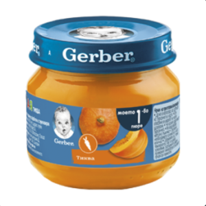 GERBER Еднокомпонентно пюре от Тиква  80 г