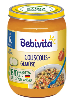 BEBIVITA БИО кус-кус със зеленчуци 6+ мес. 190Г