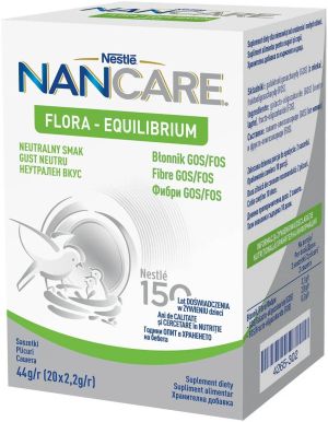  NESTLE  NAN CARE FLORA-EQUILIRIUM Хр. фибри GOS/FOS за бебе 20 сашета