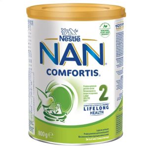 NESTLE  NAN Comfortis 2 Обогатено преходно мляко на прах 6+ месеца х800 г