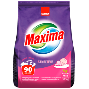 SANO  Maxima Bio Sensitive Прах за пране , 90 пранета, 3,25 kg