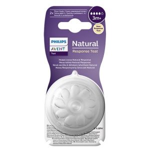 Philips AVENT Биберон Natural Response - поток 4 (3м+), 2 бр.0593.001