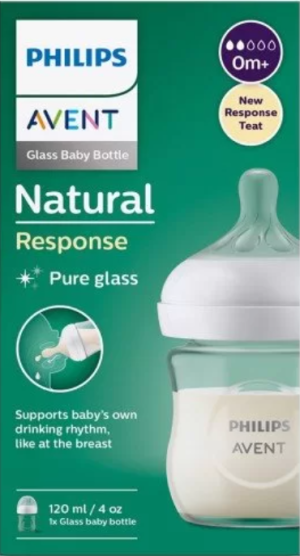 Philips Avent Стъклено  шише Natural Response 120 мл  0577.001