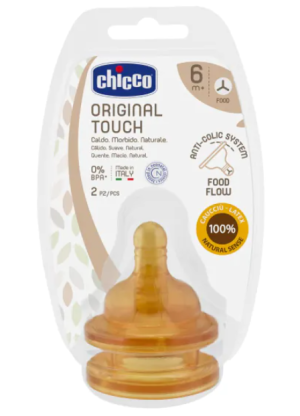 CHICCO Резервен биберон Original Touch КАУЧУК 4м+