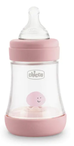 CHICCO Шише Perfect 5 150 мл, силикон, розово N0258