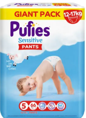 PUFIES  SENSITIVE   ГАЩИ 5 Junior (11-16) 66 бр