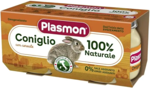 PLASMON Пюре от заешко месо за деца 4М+ 80 гр 2 бр №1584