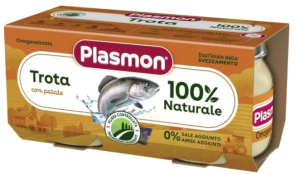 PLASMON  Рибно меню пъстърва със зеленчуци за деца 6М+ 80 гр 2 бр №2550