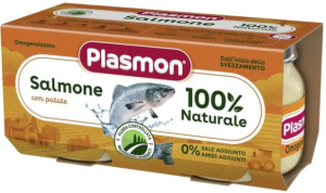 Plasmon Рибно меню сьомга с картофи за деца 6М+ 80 гр 2 бр.№2659