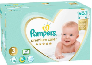 PAMPERS PREMIUM CARE ПЕЛЕНИ 3( 6-10 кг) 120 бр. КАШОН