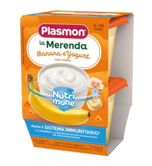 PLASMON Млечен десерт банан и йогурт 0.240г.№9145