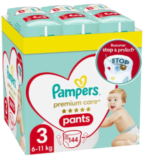 PAMPERS PREMIUM CARE ГАщИЧКИ Размер 3 (6-10)144 бр КАШОН