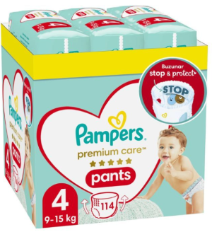 PAMPERS PREMIUM CARE  ГАЩИЧКИ   Размер 4 (9-15)114 бр КАШОН