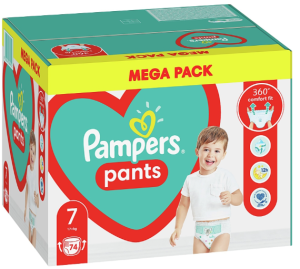 PAMPERS ACTIVE BABY ГАЩИЧКИ размер 7(17+кг) 74 бр. КАШОН 