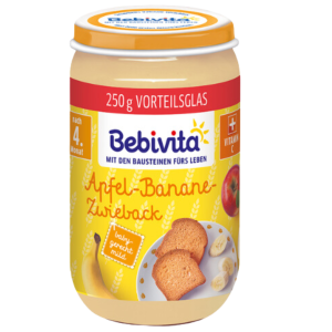 BEBIVITA пълнозър.закуска Ябълка, банан, сухар 250г.14004