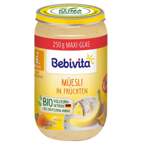 BEBIVITA  Плодове с мюсли 6м. 250г.14007