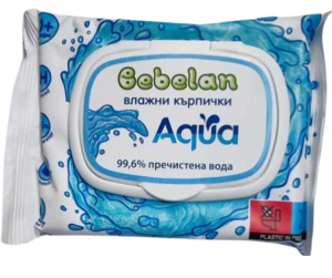 BEBELAN  Aqua Бебешки мокри кърпи с 99.6 % вода 20 бр с капак