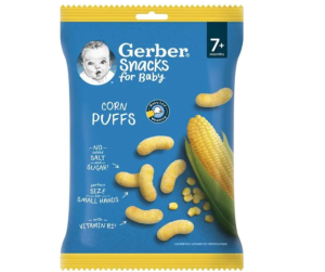 GERBER Царевичен снакс за бебета 7М+ 28 гр