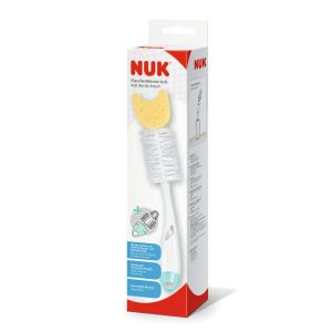 NUK Четка за шише и биберон - 2 в 1 + гъба MINT 256.504 