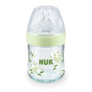 NUK NS Шише TEMPERATURE CONTROL СТЪКЛО СИЛИКОН 0-6м 120 мл 747.110