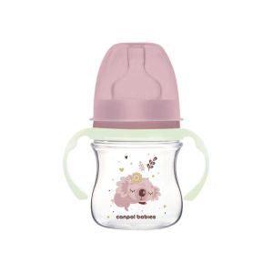 CANPOL Шише с дръжки 120 мл. EASY START SLEEPY COALA PINK 35/236