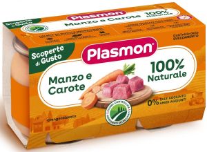 PLASMON Ястие Говеждо и моркови, 2 х 120 g №1299