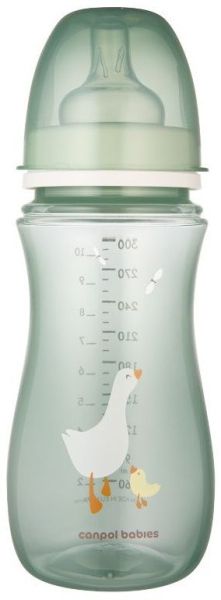 CANPOL Антиколик шише с широко гърло Canpol - Easy Start, Goose, 12 м+, 300 ml 35/246