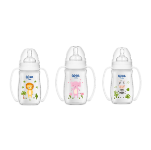 WEE BABY  Safari PP Шише за хранене с дръжки 250 ml.№484