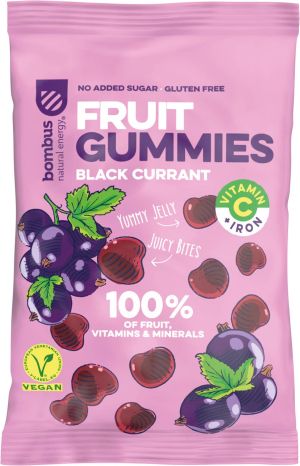 BOMBUS FRUIT GUMMIES Плодови желирани бонбони Касис 35 г