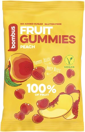 BOMBUS FRUIT GUMMIES Плодови желирани бонбони Праскова 35 г