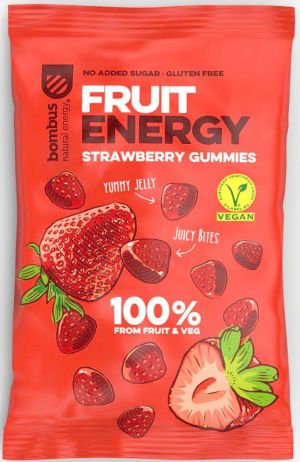 BOMBUS FRUIT GUMMIES Плодови желирани бонбони Ягода 35 г