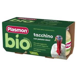 PLASMON БИО ПЮРЕ ПУЕШКО със сладък картоф, 2Х80 гр. 1335