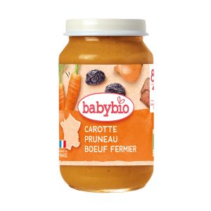  BABYBIO Пюре от Моркови Сини сливи и Говеждо 8+ мес. 200 г