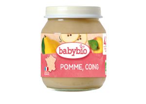 BABYBIO БИО   плодово пюре с ябълки и дюли 130г